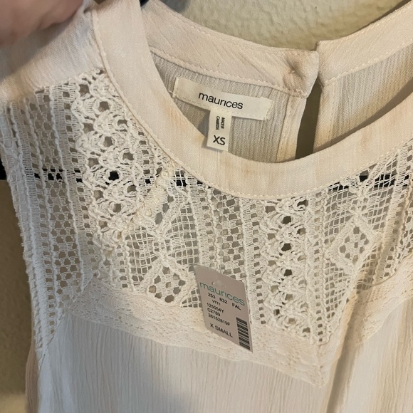 Lace Tank - White - Picture 2 of 2